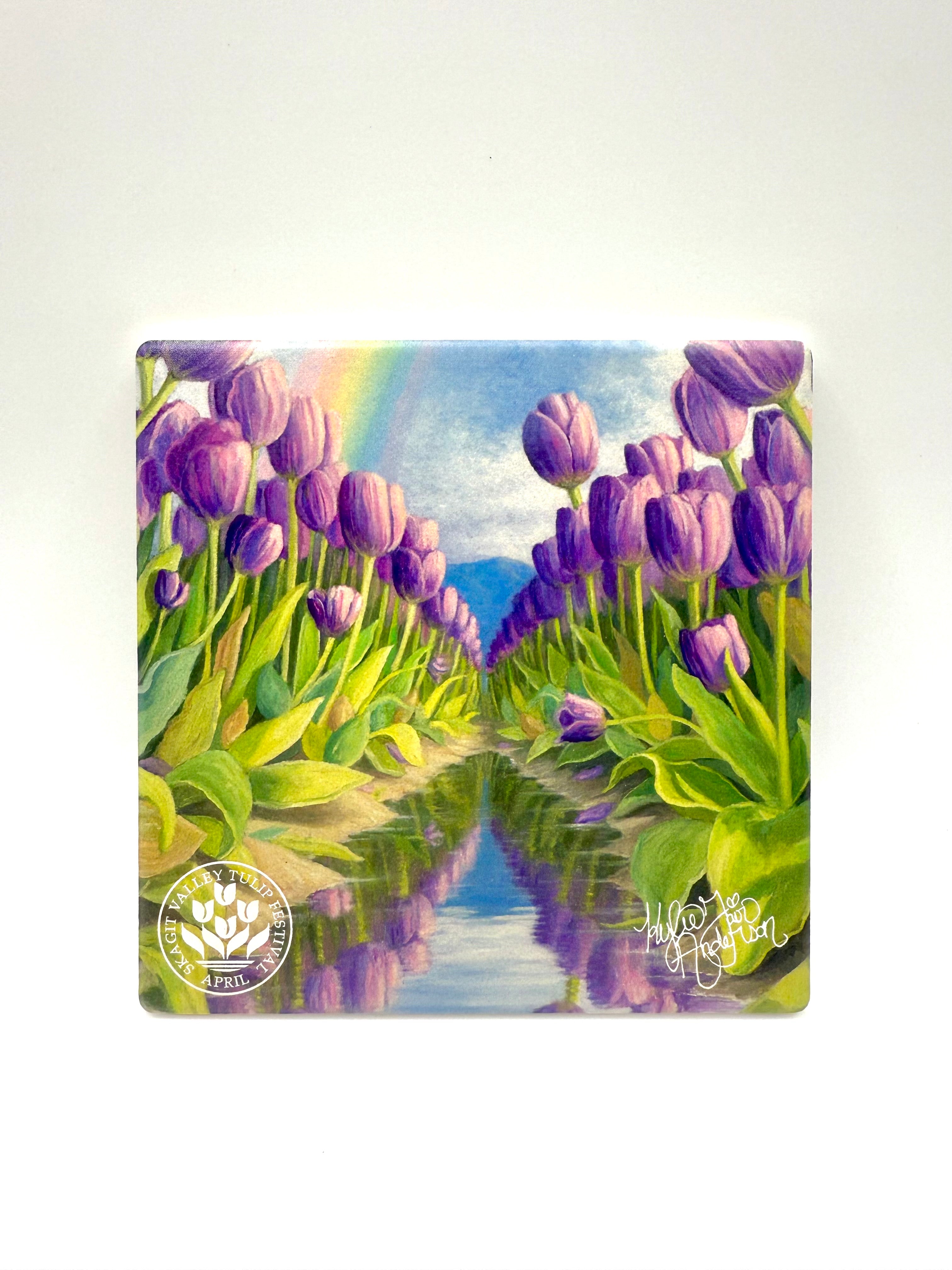 TULIPページ 2026 Tulip Festival Poster Art Individual Tile – Skagit Valley