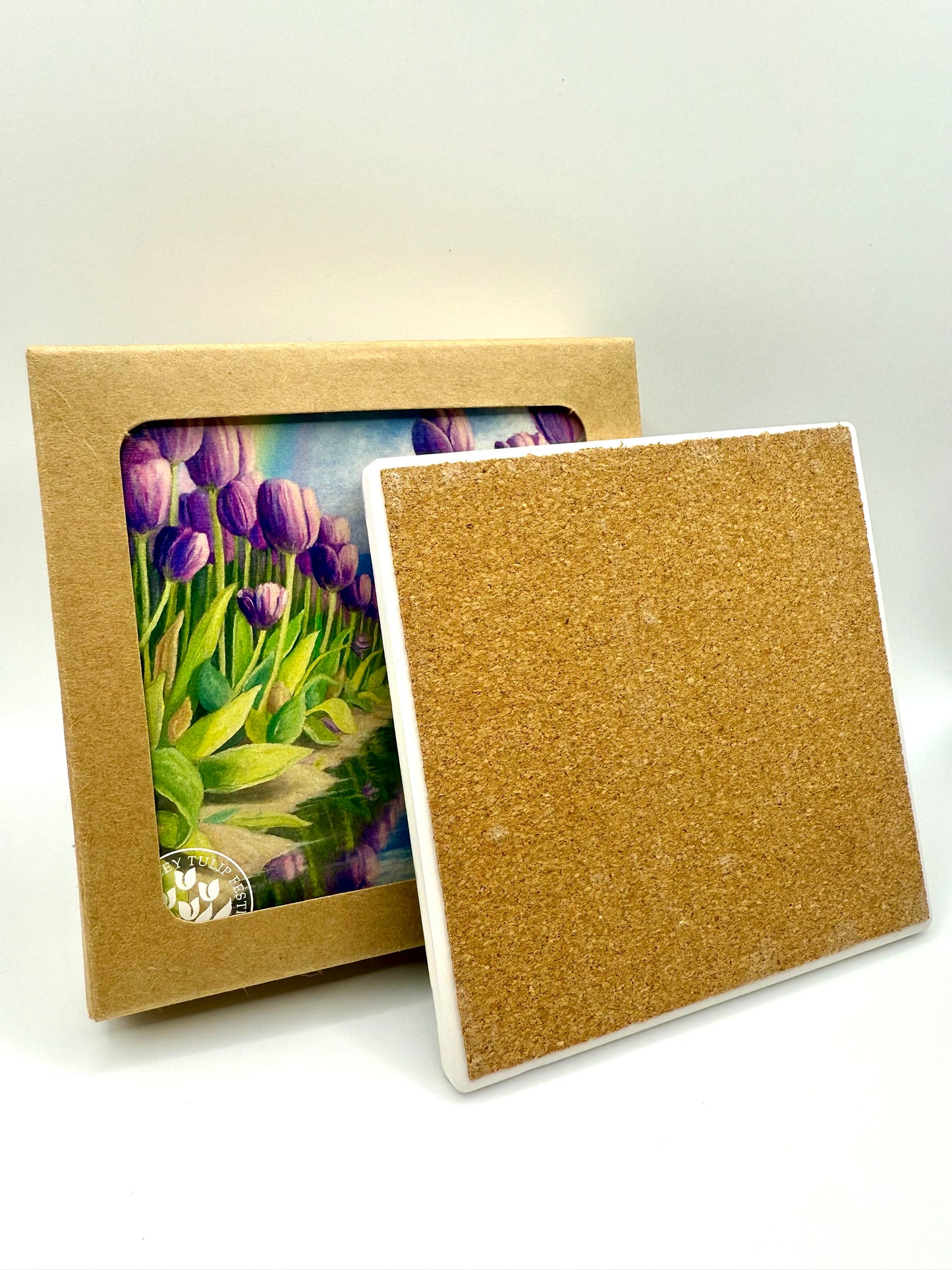 2026 Tulip Festival Poster Art Coaster Set