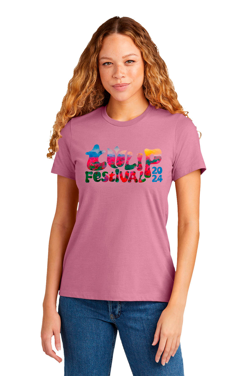 Fitted TShirt 2024 Tulip Festival Poster Artwork Skagit Valley