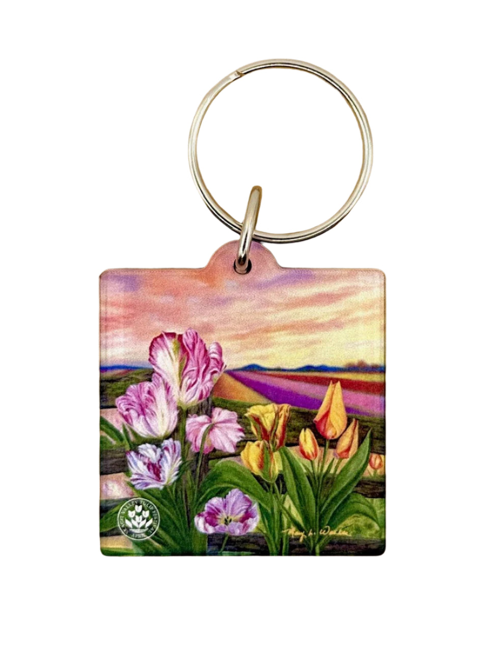 2025 Tulip Festival Poster Art Keychain