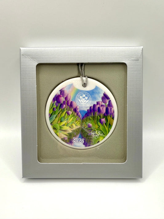 2026 Tulip Festival Poster Art Ornament