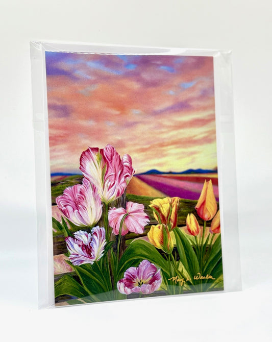 2025 Tulip Festival Poster Art Greeting Card