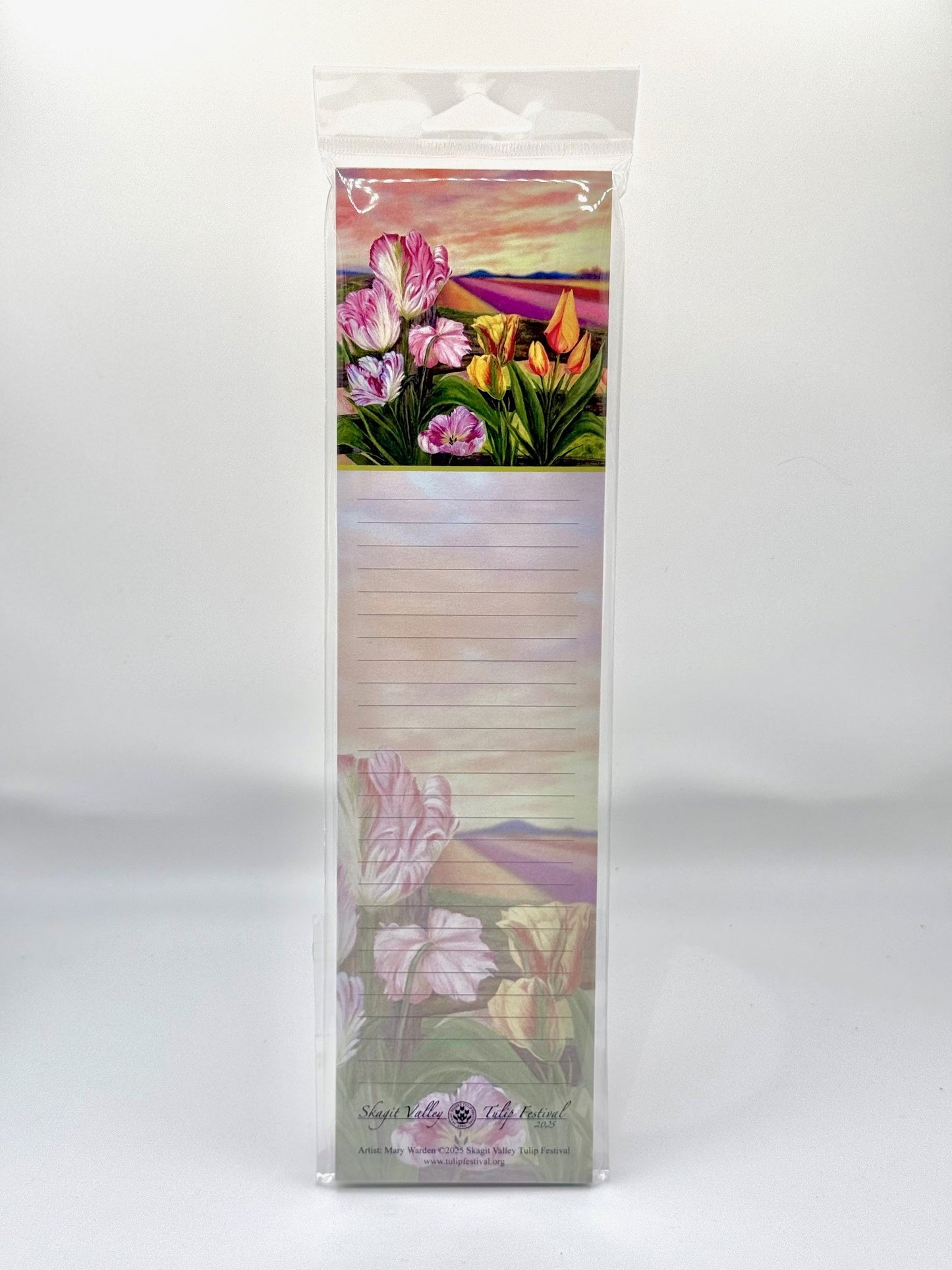 2025 Tulip Festival Poster Art Magnetic Notepad