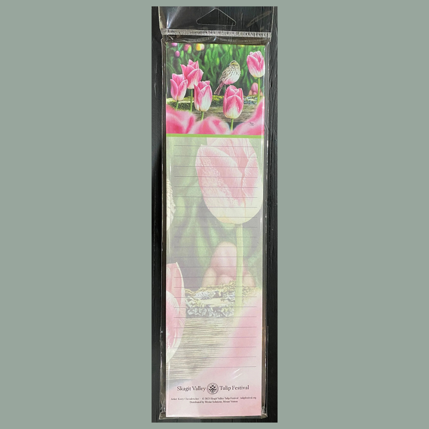 2023 Tulip Festival Poster Art Magnetic Notepad