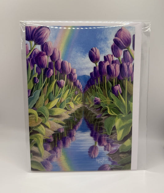 2026 Tulip Festival Poster Art Greeting Card